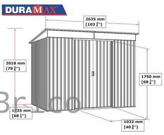 Caseta Metálica Top Shed Pent Roof 173x263x201 cm - Duramax