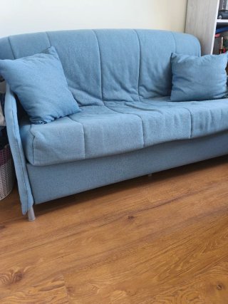 Sofá Cama Verde azulado de 135cm.