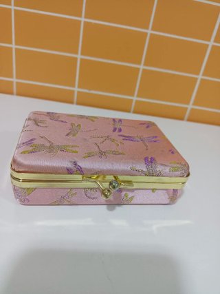 Joyero pequeño lila con libélulas