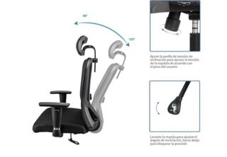 Silla Oficina Ergonómica Mfavour Negra