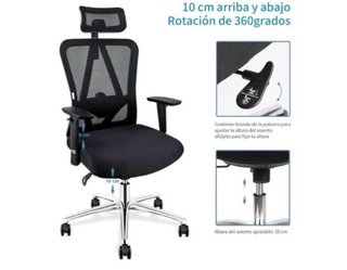 Silla Oficina Ergonómica Mfavour Negra