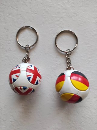 Portachiavi palloni calcio bandiera UK e Germania