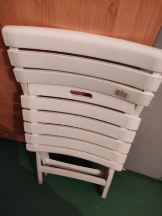 4 Sillas de jardín plegables blancas