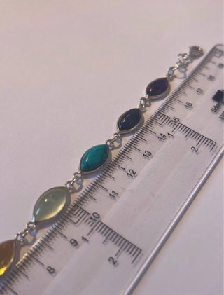 Pulsera Plata Piedras Chakras