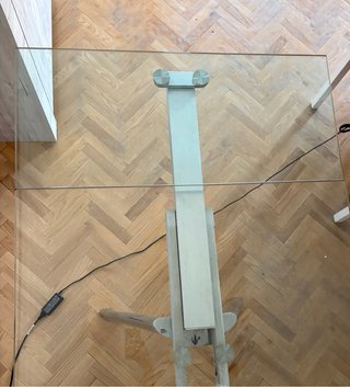Mesa Comedor Cristal Extensible Plata