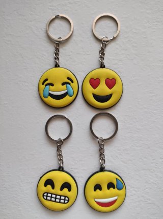 Portachiavi Emoji Sorridenti (4 pezzi)
