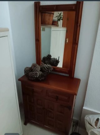 Espejo de madera con marco