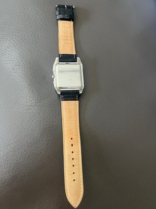 Reloj Guess Correa Negra y Caja Plateada Hombre