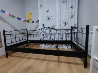 Cama Diván Forja 90cm Negra