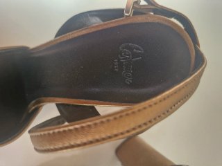 Zapatos de fiesta dorados tacón plataforma