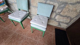 Silla Metálica Vintage Verde