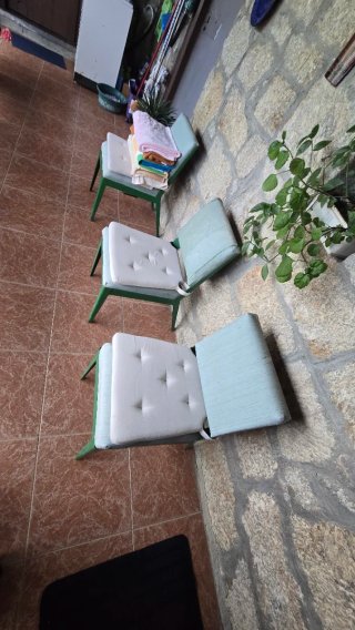 Silla Metálica Vintage Verde