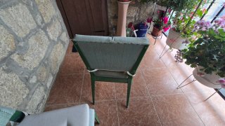 Silla Metálica Vintage Verde