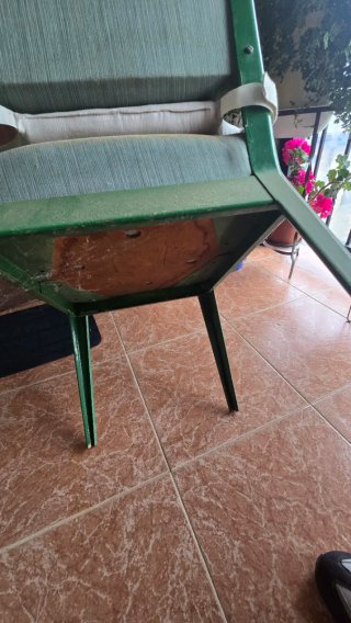 Silla Metálica Vintage Verde
