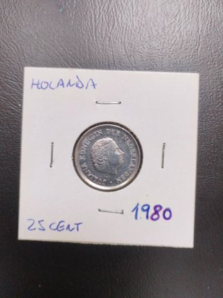 Monedas Holanda Florin y 25 Cent
