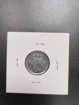 Monedas Holanda Florin y 25 Cent