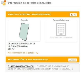 Terreno en venta en Zubia (La)