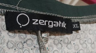 Vestido ligero estampado corto en tonos verdes, XL