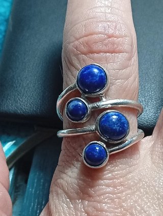 Anillo Plata Ley lapizlazuli