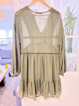 Vestido Zara Boho Chic Verde