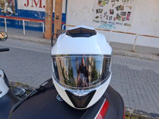 Casco Moto Integral Convertible Blanco