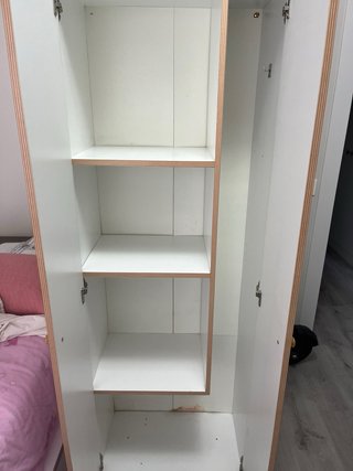 Armario auxiliar blanco y madera