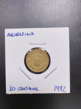 Monedas Argentina 1 y 10 Centavos