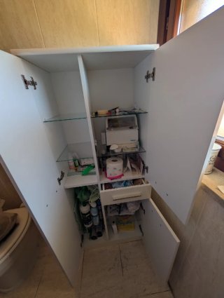 Armadio bagno bianco in legno