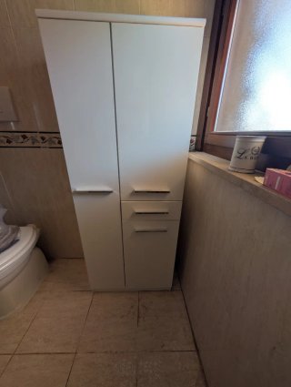 Armadio bagno bianco in legno