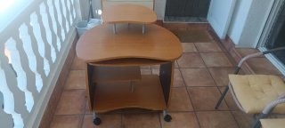 Escritorio 2 alturas madera y metal