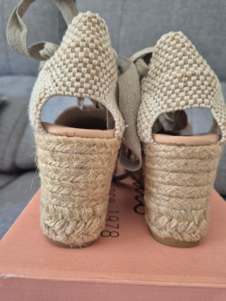 Alpargatas cuña Gaimo Beige/Marrón
