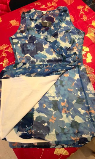 Vestido cruzado Guess floral azul