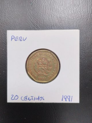 Monedas de Perú 50 y 20 céntimos