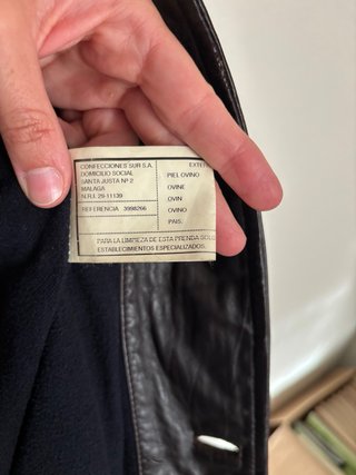Chaqueta Cuero Vintage Marrón XL