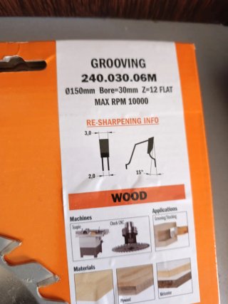 Disco de sierra CMT GROOVING 150mm