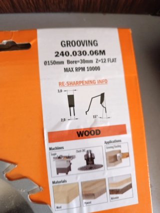 Disco de sierra CMT GROOVING 150mm