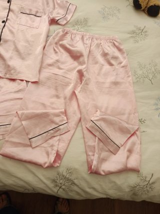Pijama de raso rosa Niña talla 12