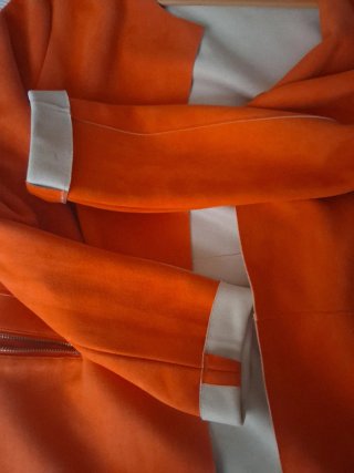Chaqueta Naranja Tipo Ante