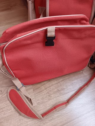 Maleta y neceser naranja