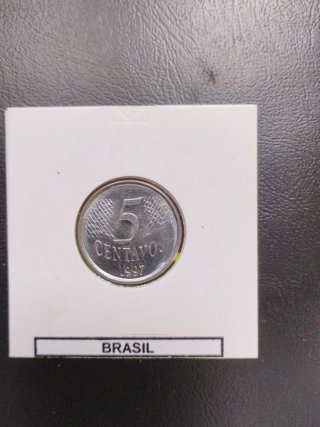 Monedas de Brasil 1 y 5 Centavos