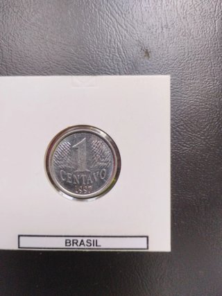Monedas de Brasil 1 y 5 Centavos