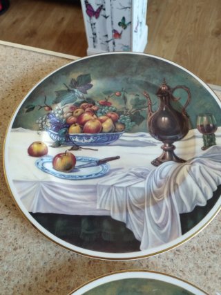Juego de 2 Platos Decorativos Cerámica
