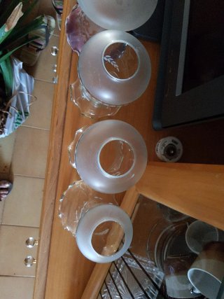 Tulipas de cristal varios tamaños