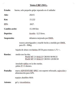Honda CRF 250 L 2015
