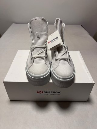 Superga plataforma blancas talla 40