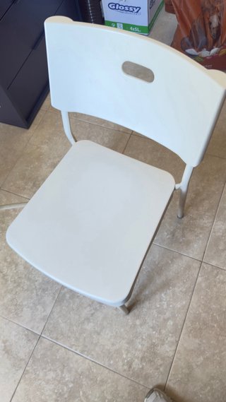 2 Sillas IKEA Cocina/Terraza Blanca y Beige