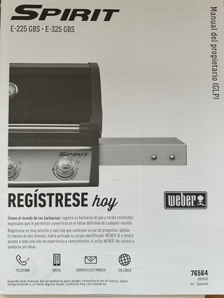 Barbacoa Weber Spirit Negra/Plata