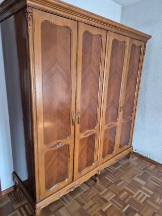 Conjunto Dormitorio madera maciza 4 puertas
