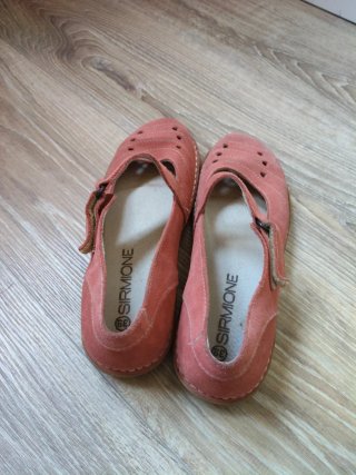 Zapatos planos mujer coral/ teja