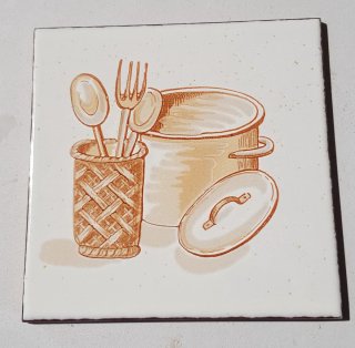 Set 2 Piastrelle Decorative Cucina